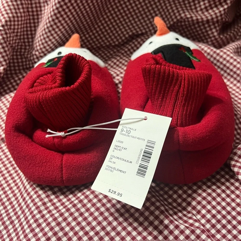 Gymboree Snowman Toddler Snowman Slippers , Unisex